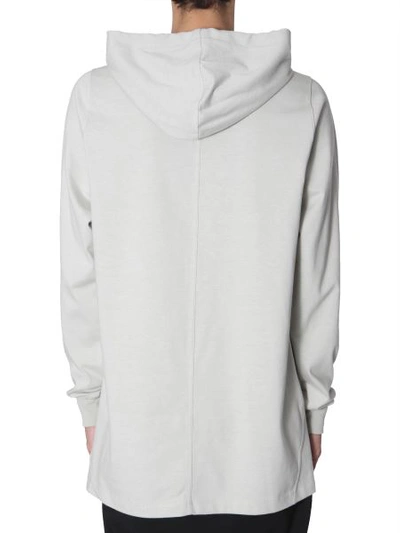 Shop Rick Owens Hooded Sweatshirt In Grey
