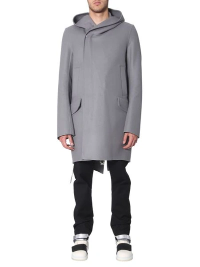 Shop Rick Owens Oversize Fit Parka In Grey