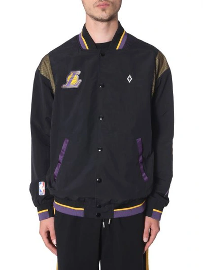 Shop Marcelo Burlon County Of Milan L.a. Lakers Sport Jacket In Black