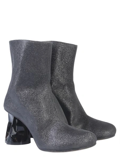 Shop Maison Margiela Boot With Crushed Heel In Black