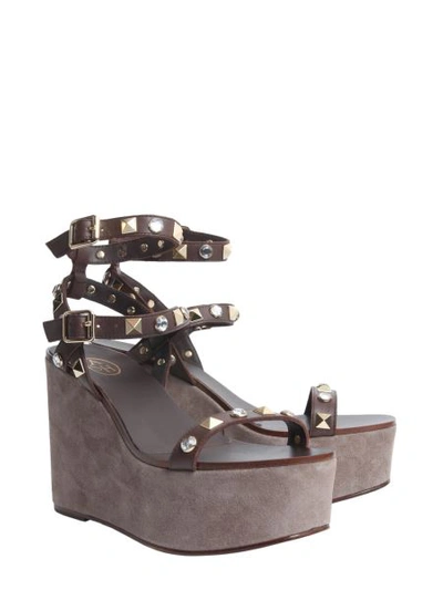 Shop Ash Touch Wedge Sandals In Black