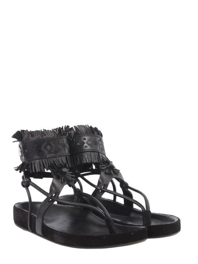 Shop Isabel Marant Eliby Sandals In Black