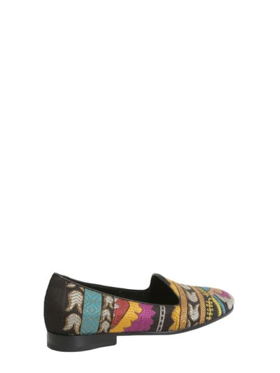 Shop Etro Oreintal Jacquard Slippers In Multicolour