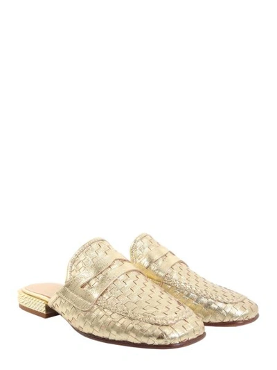 Shop Ash Eloise Sabot Loafers In Gold