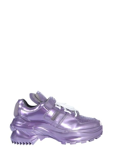 Shop Maison Margiela Oversize Leather Sneakers In Purple