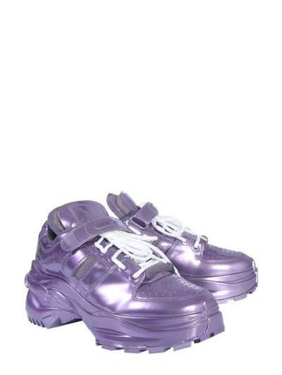 Shop Maison Margiela Oversize Leather Sneakers In Purple