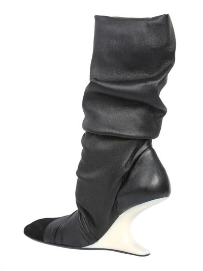 Shop Rick Owens Cantilevered Boots In Black