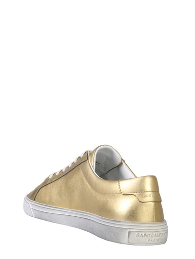 Shop Saint Laurent Low Andy Sneakers In Gold