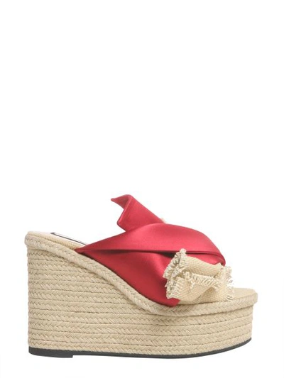 Shop N°21 Mule Sandals With Satin Bow In Red