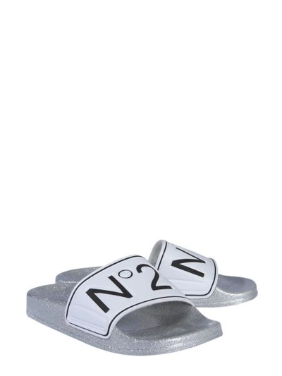 Shop N°21 Slide Sandals In White