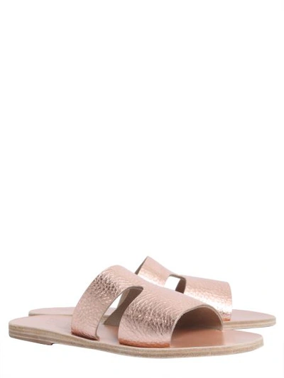Shop Ancient Greek Sandals Apteros Slide Sandals In Pink