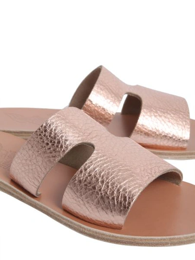 Shop Ancient Greek Sandals Apteros Slide Sandals In Pink