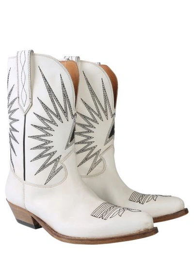 Shop Golden Goose Wish Star Low Boots In White