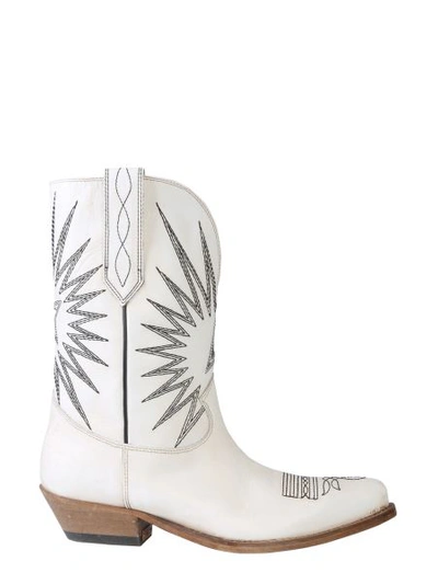 Shop Golden Goose Wish Star Low Boots In White