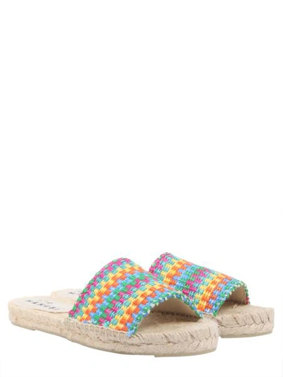 Shop Manebi Yucatan Slide Sandals In Multicolour
