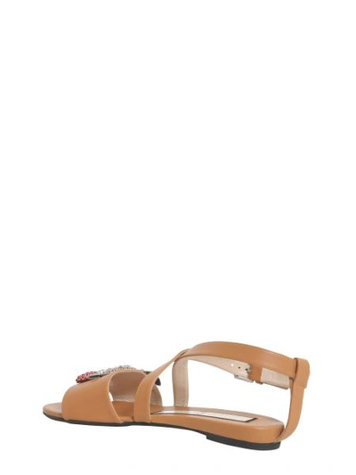 Shop N°21 Cherry Pin Sandals In Buff