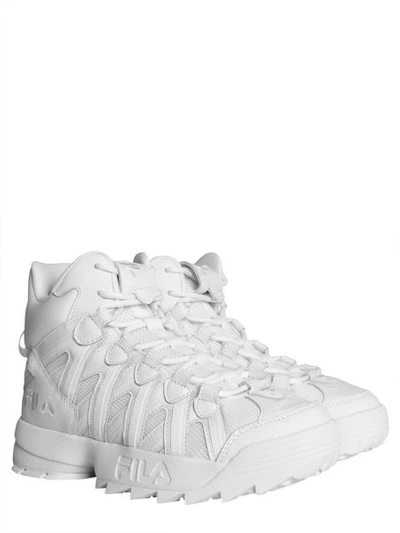 Shop Fila D-stack Cage Crossover Sneakers In White