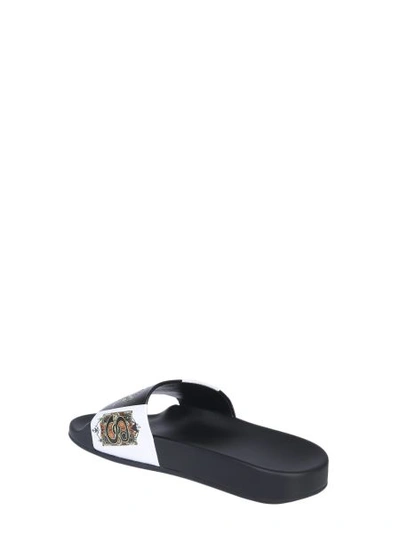 Shop Versace Zeus Slide Print Sandal In Black