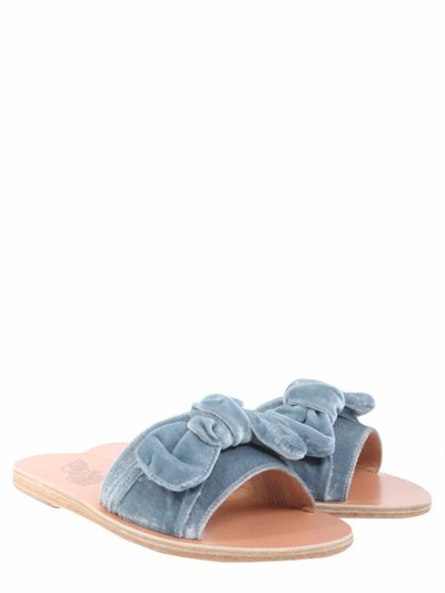 Shop Ancient Greek Sandals Taygete Bow Sandals In Azure