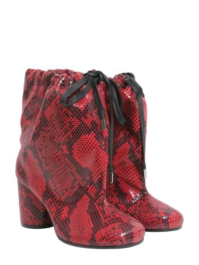 Shop Maison Margiela Oversize Ankle Boots In Red