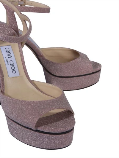 Shop Jimmy Choo Peachy Sandals In Pink