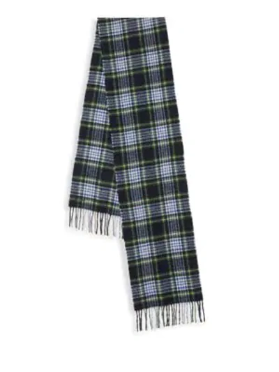 Shop Barbour Icons Tartan Wool Scarf In Blue