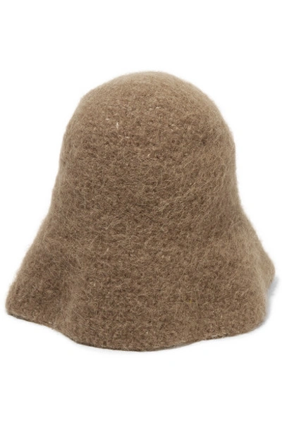 Shop Lauren Manoogian Pima Cotton, Alpaca And Wool-blend Felt Hat In Brown