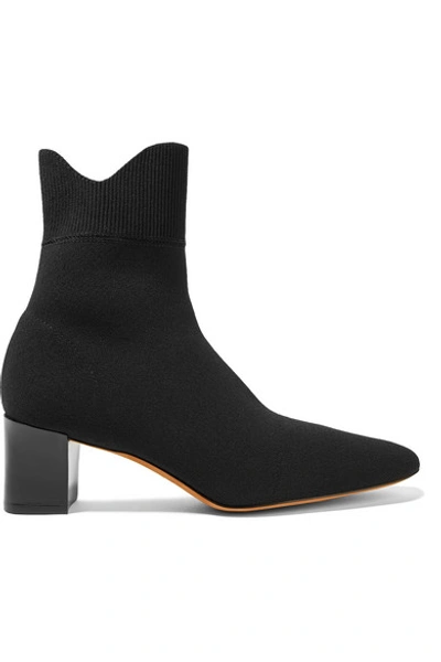 Shop Vince Luna Stretch-knit Sock Boots In Black