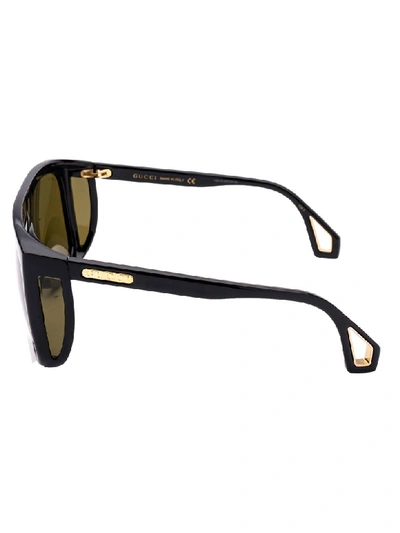Shop Gucci Sunglasses In Black Black Green