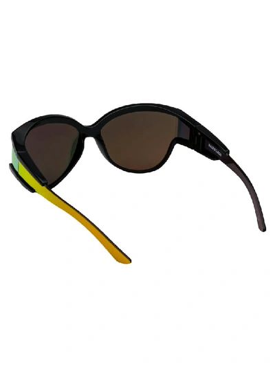 Shop Balenciaga Sunglasses In Black Black Orange