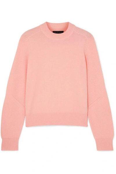 Shop Rag & Bone Logan Ribbed Cashmere Sweater In Pink