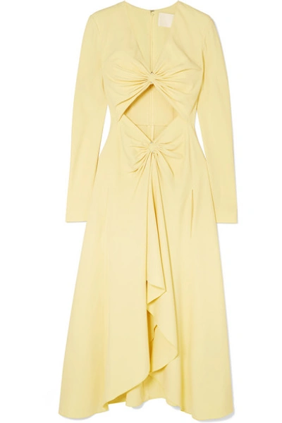 DION LEE EMBELLISHED CUTOUT CADY MIDI DRESS 