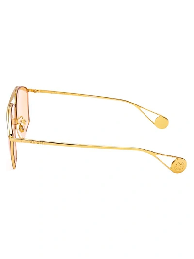 Shop Gucci Sunglasses In Gold Gold Orange