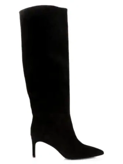 Shop Alice And Olivia Maven Tall Suede Boots In Black