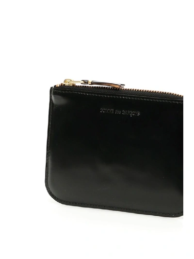 Shop Comme Des Garçons Wallet Unisex Mirror Inside Pouch In Gold (black)