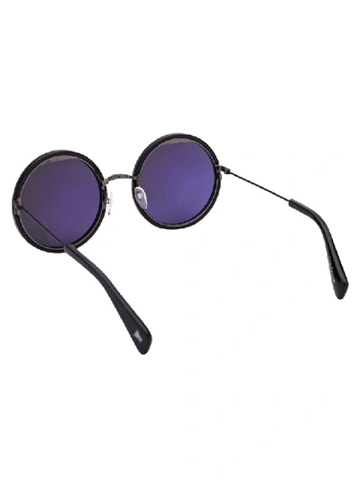 Shop Yohji Yamamoto Sunglasses In Matt Black Grey