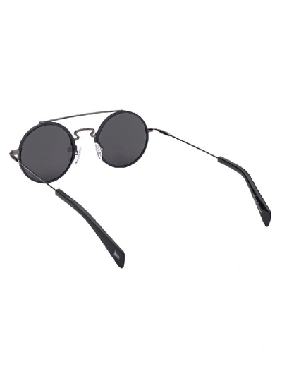 Shop Yohji Yamamoto Sunglasses In Black Grey