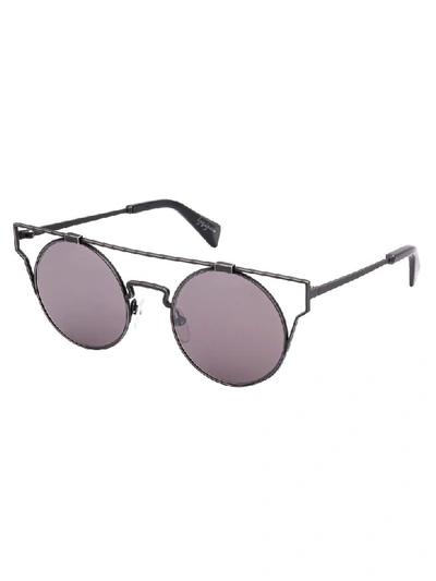 Shop Yohji Yamamoto Sunglasses In Dirty Gun Grey