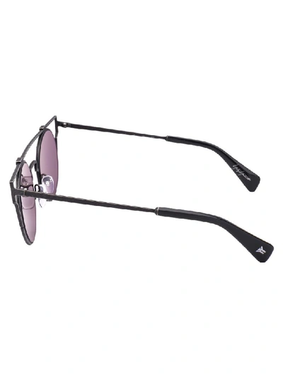 Shop Yohji Yamamoto Sunglasses In Dirty Gun Grey