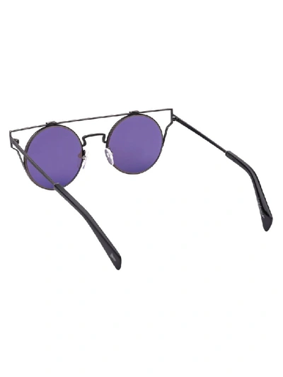 Shop Yohji Yamamoto Sunglasses In Dirty Gun Grey