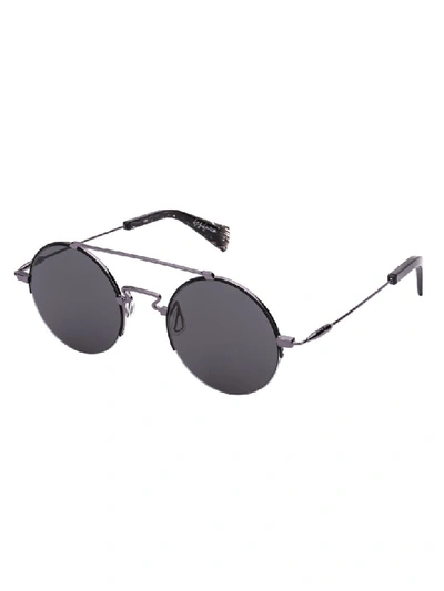 Shop Yohji Yamamoto Sunglasses In Gun Grey