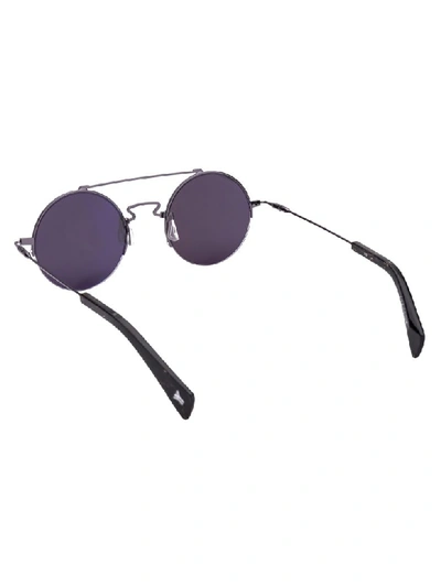 Shop Yohji Yamamoto Sunglasses In Gun Grey