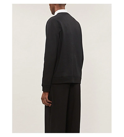 Shop Valentino 2099-print Cotton-blend Sweatshirt In Black