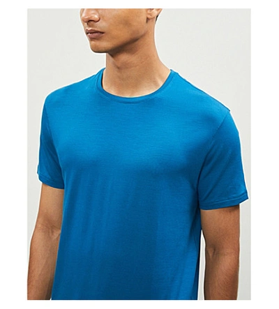 Shop Derek Rose Basel Stretch-jersey T-shirt In Ocean