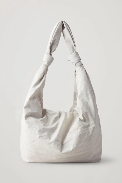 Shop Cos Draped Padded Shoulder Bag In Brown
