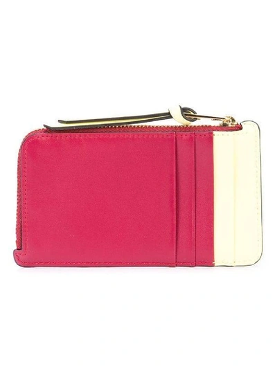 Shop Loewe Leather Color Block Zip-around Wallet Pink