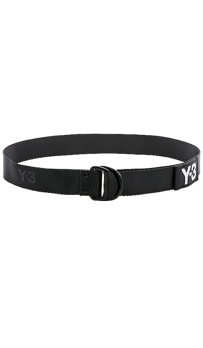 Shop Y-3 Logo Belt In Black