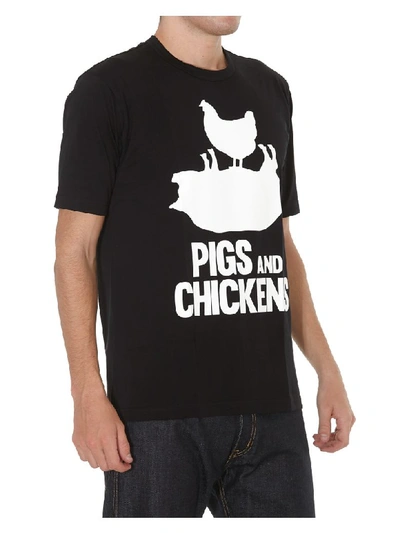 Shop Junya Watanabe Pigs And Chickens T-shirt In Black