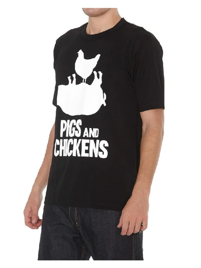 Shop Junya Watanabe Pigs And Chickens T-shirt In Black