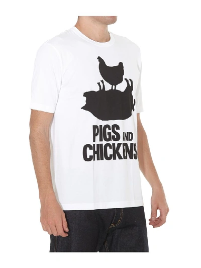 Shop Junya Watanabe Pigs And Chickens T-shirt In White